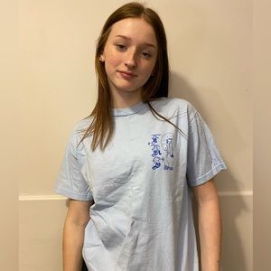 Baby blue graphic tee